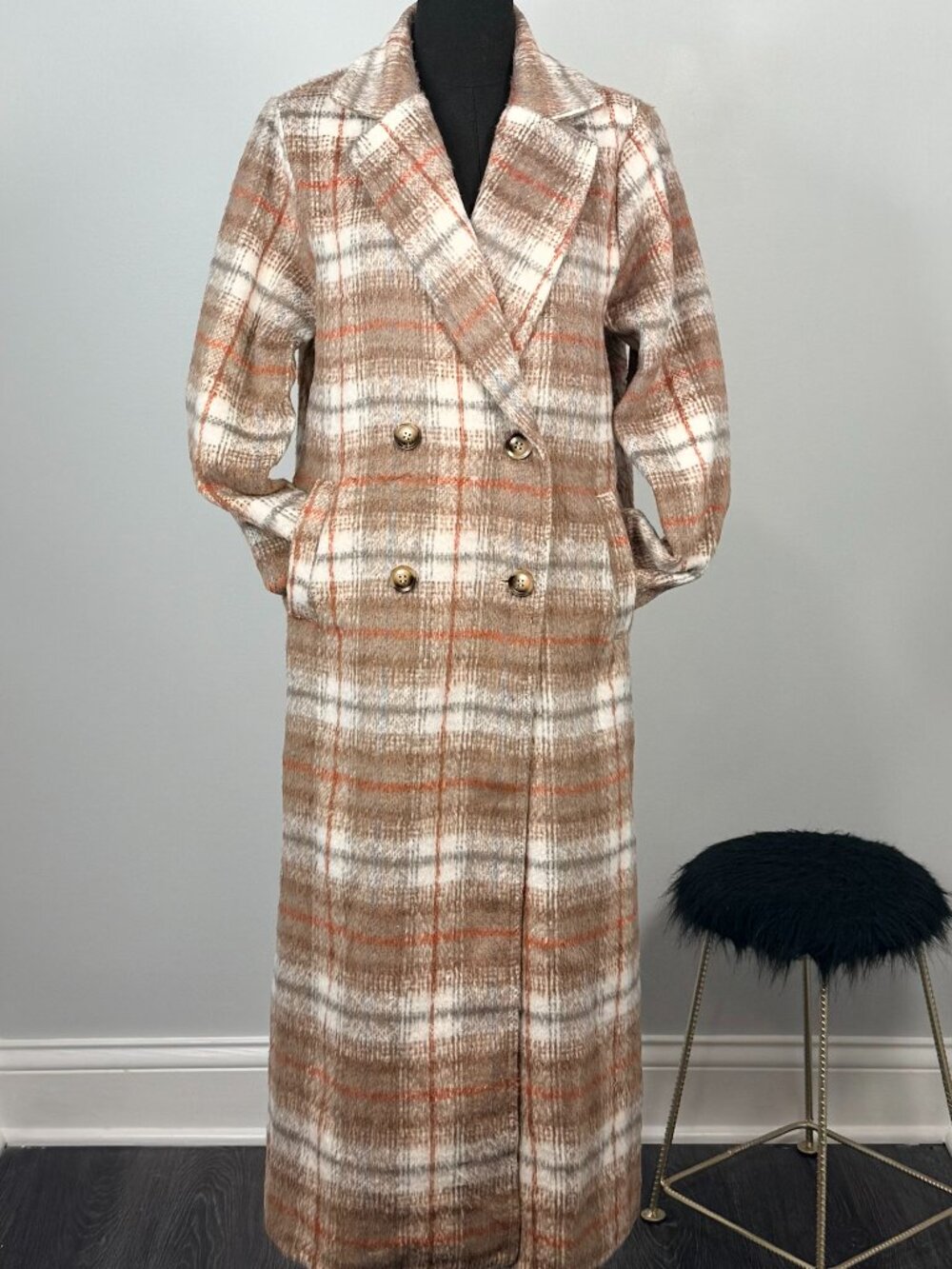Karma Boutique Amelia Plaid Coat